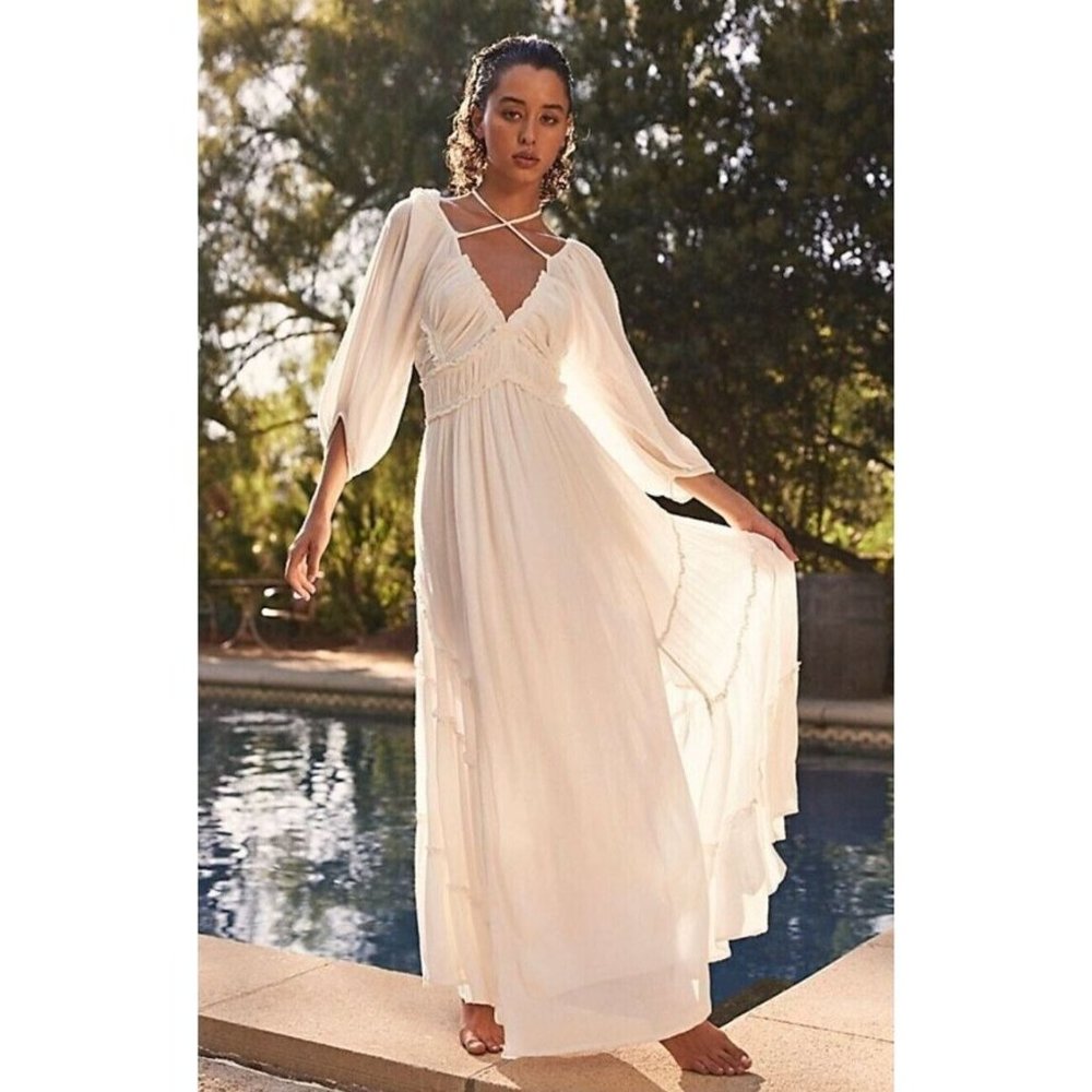 Free People Endless Summer You're a Jewel Maxi Dress Size XS in White